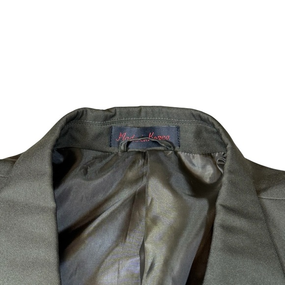 Bonelli Suit Men 52 Regular Green Jacket Blazer 3 Button Formal VTG And Pants - Picture 2 of 6